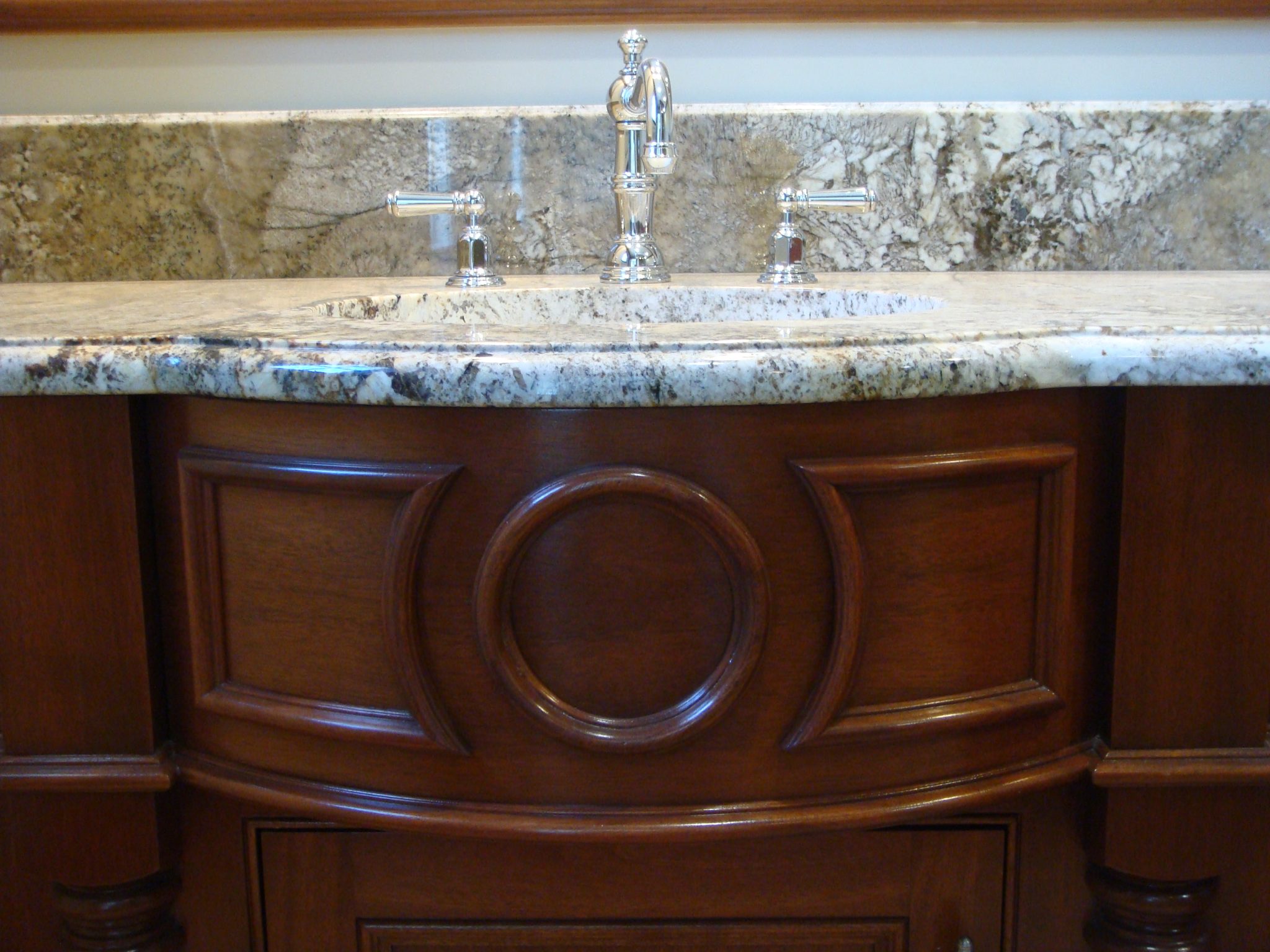 Bathroom-dark-stain-arched-front-molding